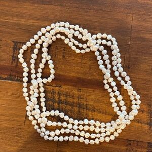 Classic White Pearl Necklace for Layering